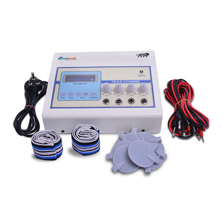 Medansh 4 CHANNEL Tens Machine LCD non-invasive low-risk nerve stimulation- reduce pain