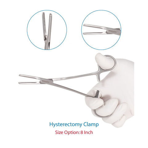 Hysterectomy Clamp Forcep 8 inch Straight