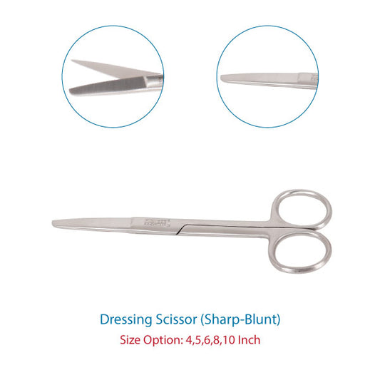 Dressing Scissor Sharp Blunt Straight