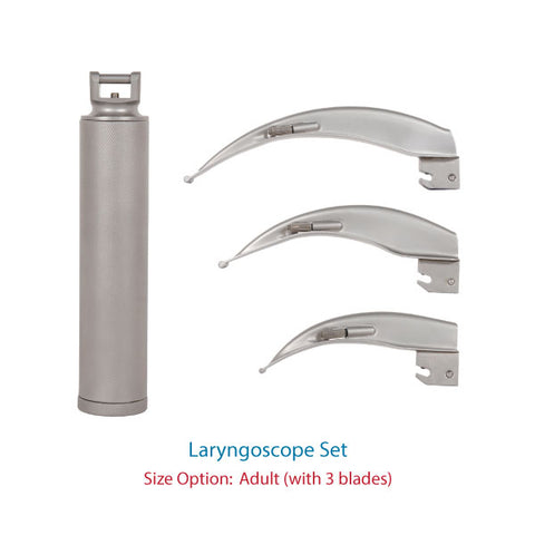 Laryngoscope Set Blade Size 2 3 and 4 Adult Macintosh Type