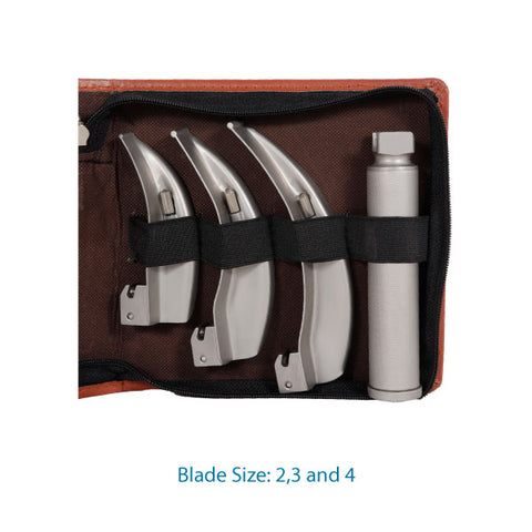 Laryngoscope Set Blade Size 2 3 and 4 Adult Macintosh Type