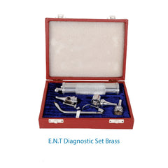 ENT Diagnostic Set with Brass Handle