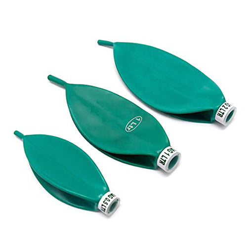 Rebreathing Bags, Green Rubber