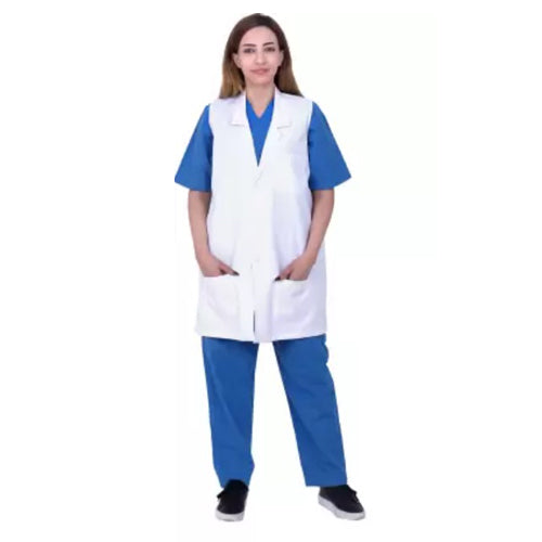 Doctor Lab Coat Cut Sleeve Premium Cotton