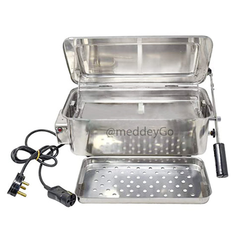 Electric Instrument Sterilizers with Lifting Tray Ss 304 Grade Size Approx.  12 x 6 x 5 Inches