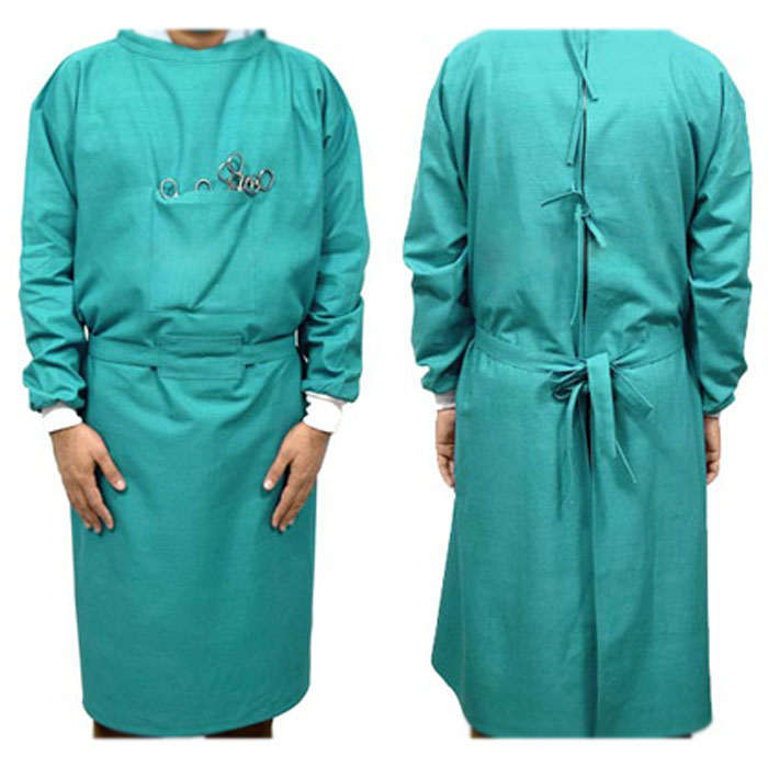 Operating Theater Gown with Front Pocket Green Operating Theater Gown with Front Pocket Green