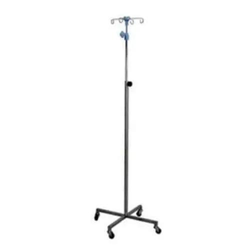 IV Stand with 4 Hooks Stainless Steel Pipe and Base