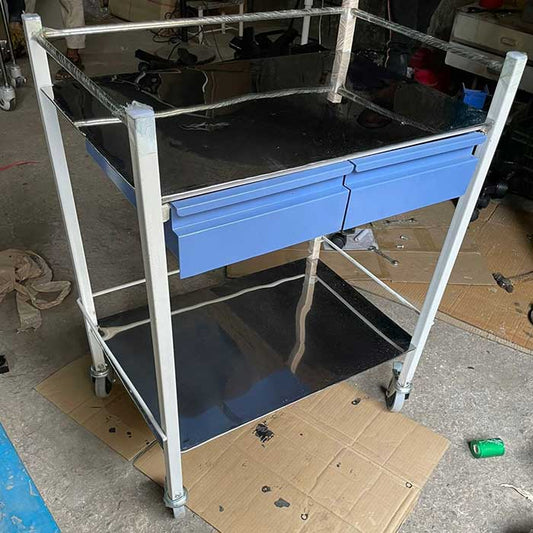 Medicine Trolley with Two Drawers