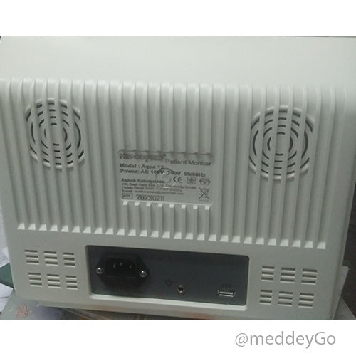 5 Para Monitor SpO2, HR, NIBP, ECG, RESP, 2 Temp with Wall Mounted Stand With 1 Year Warranty