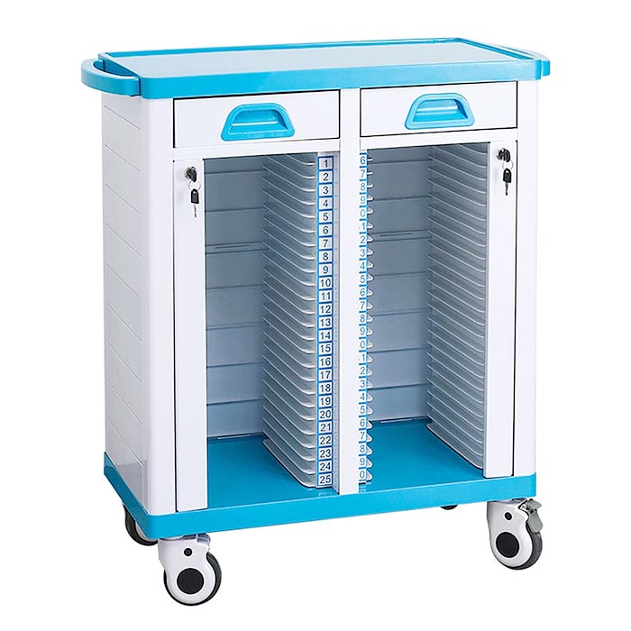 Case History Trolley Double (50 Shelves)