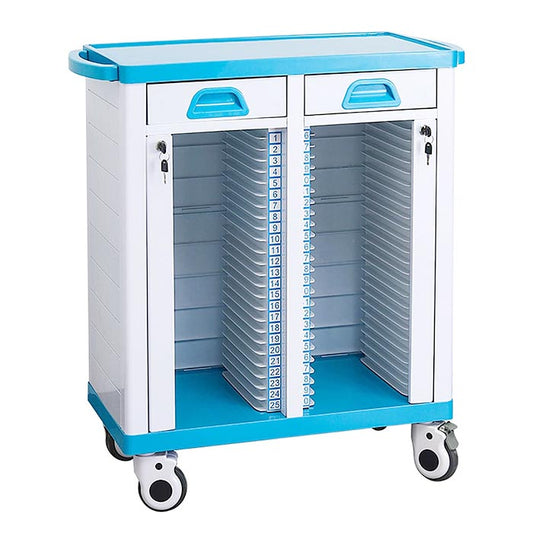 Case History Trolley Double (50 Shelves)