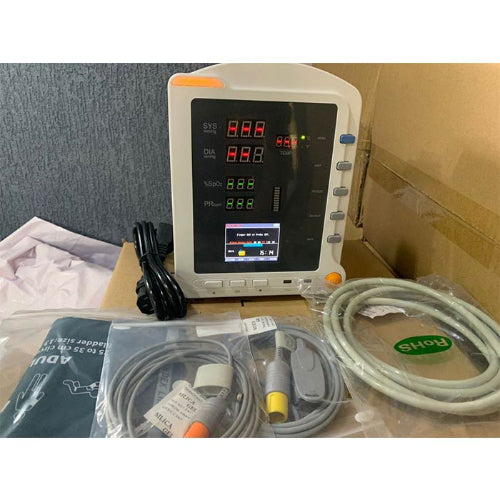 3 Para Monitor NIBP, PR SpO2 with Stand with 1 Year Warranty
