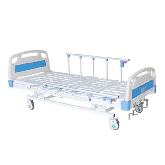 ICU Hospital Bed 5 function Mechanical With Wheels and Collapsible Railings