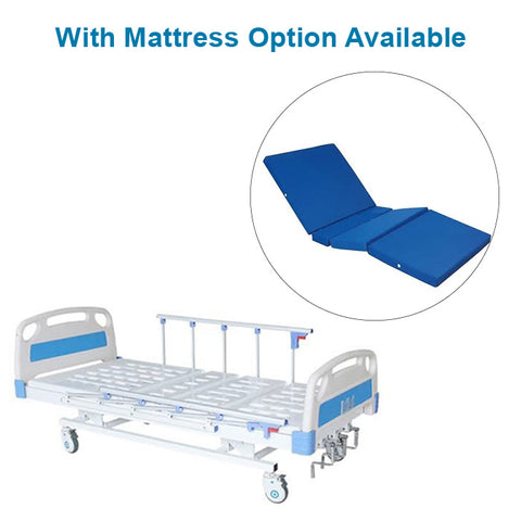 ICU Hospital Bed 5 function Mechanical With Wheels and Collapsible Railings
