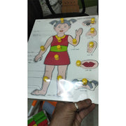 Girl Body Part Puzzle Board