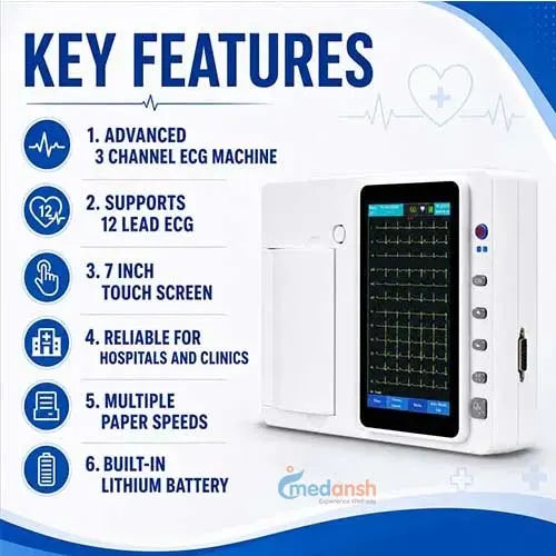 3 channel ecg machine 