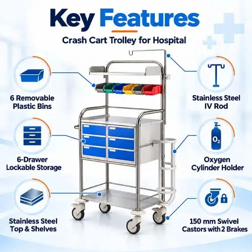 crash cart trolley