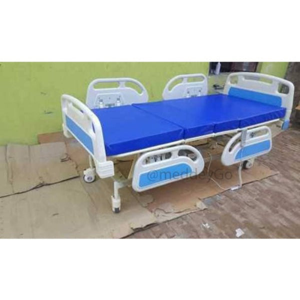ICUhospitalbed5functionelectricwithwheels_ABSrailingsandmattressmedansh