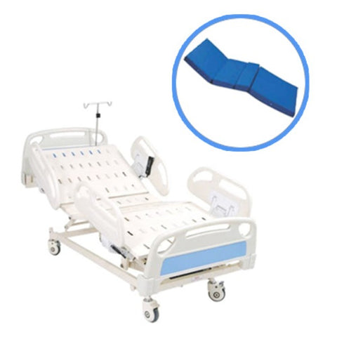 ICUhospitalbed5functionelectricwithwheels_ABSrailingsandmattressprice