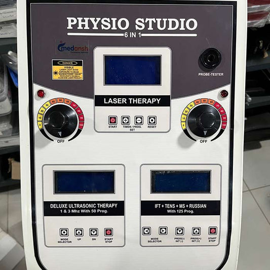  Physio Studiio Machine 6 in 1 IFT MS TENS Russian Ultrasonic Laser
