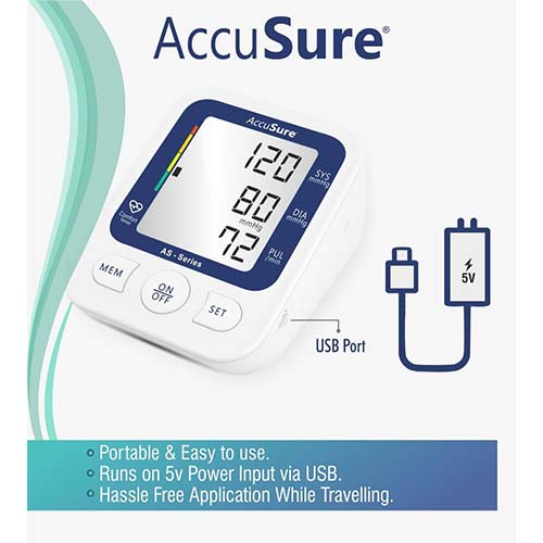 AccuSure AS Extra Large LCD and WHO Approved BP Machine