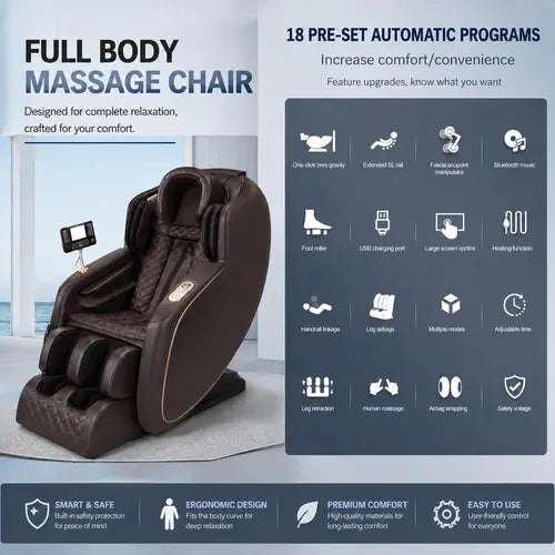3D Full Body Massage Chair for Complete Relaxation