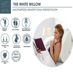 Bed Wedge Pillow Memory Foam for Sitting Reading TV Watching