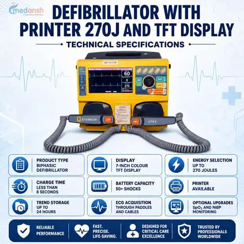 defibrillator with printer 