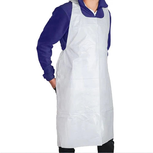 Disposable Non Woven Apron White, 30 GSM | Packs of 20–160