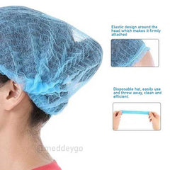 Disposable Bouffant Cap Stretchable (100 Pieces) - Pack of 4