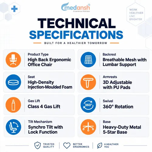 ergonomic chair spec