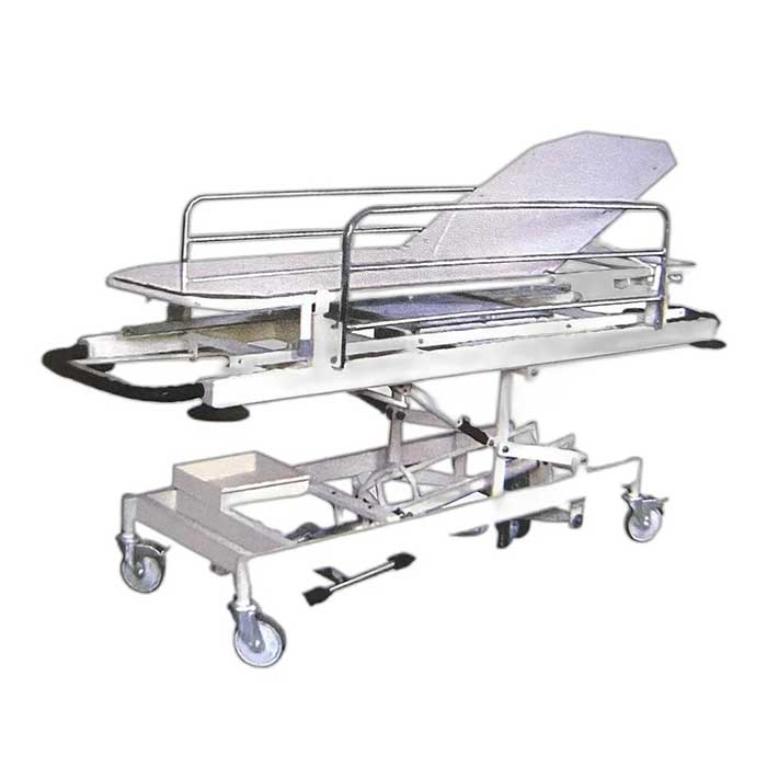 Emergency Trolley Hydraulic Collapsible Railing, ABS Wheels