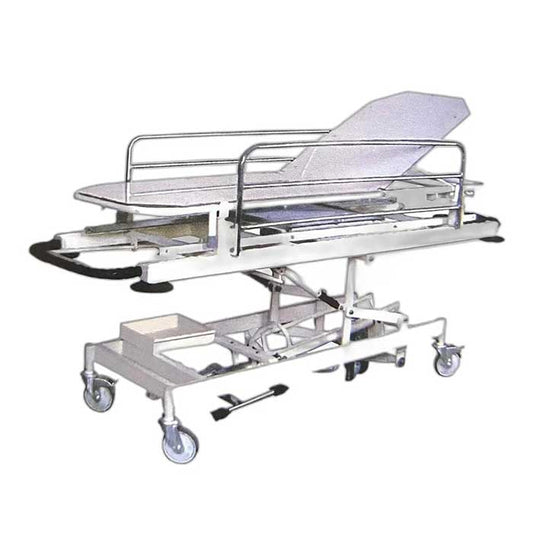 Emergency Trolley Hydraulic Collapsible Railing, ABS Wheels