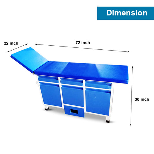 Examination Couch Drawer Cabinet with Footstep