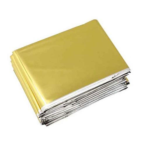 Full Size Gold and Silver PET Aluminum Emergency Blanket