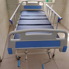 fullfowlerhospitalbedwithABSpanelcollapsablerailingswheelsandmattressprice