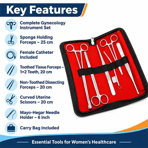 gynecology instruments kit set