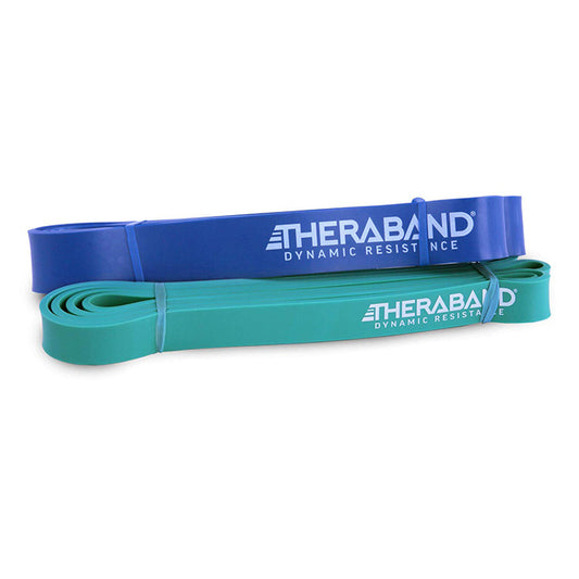 TheraBand HIgh Resistance Band Set Light (Orange) and Medium (Green)