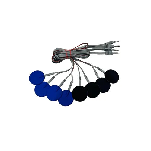 TENS 4-Channel Lead Wires with 8 Electrode Pads 