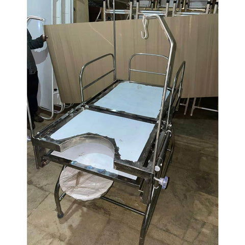 Obstetric Labour Table Telescopic Stainless Steel with Mattress
