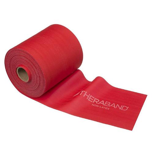 Original Theraband Resistive Band Latex Free Red 25 Roll Yds TPE