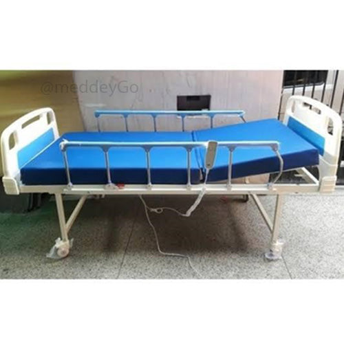 Semi Fowler Hospital Bed Electric with ABS Panel, Collapsable Railings, Wheels and Mattress