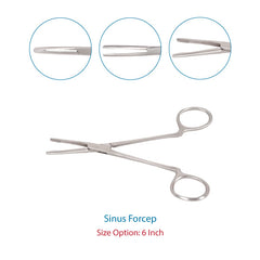 Sinus Forceps Straight 6 inch