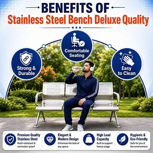 stainless steel bench