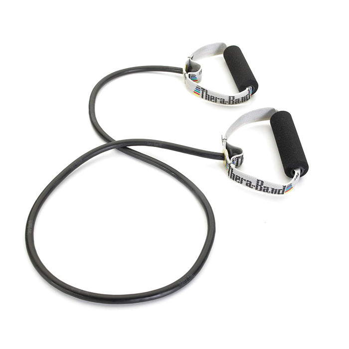 Original Theraband Black Tubing with Soft Handle