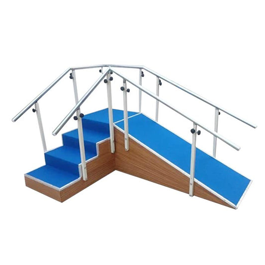 Wooden Exercise Corner Stair Case With Ramp