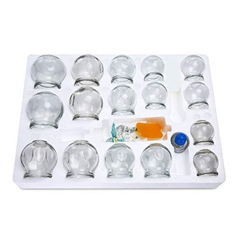 Acupressure Vacuum Fire Glass Cupping Therapy Kit
