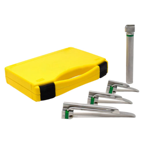 Fiber Optic LED Laryngoscope Set Miller 0, 1, 2